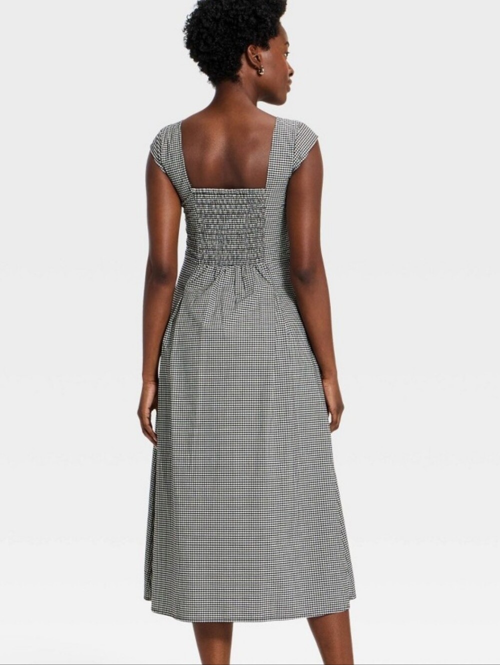 NWT A New Day Gingham Corset Midi Dress-Small - Picture 2 of 12